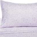 Amazon Basics Lightweight Super Soft Easy Care Microfiber 3-Piece Bed Sheet Set with 14-Inch Deep Pockets, Twin XL, Lavender Paisley, Machine Wash Warm, Tumble Dry Low