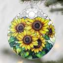 Sunflower Christmas Ornaments: Christmas Tree Ornaments, Holiday Decor for Sunflower Lover, Stocking Stuffers, Birthday Gift, Gift Ideas, Xmas Gifts & Flower Garden Gifts