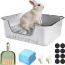 Stainless Steel Sifting Litter Box for Rabbit (L)