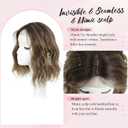 MORICHY 10 Inch Short Wavy Hair Topper for Women, Lightweight & Breathable Wiglet for Thinning Hair with 6.5"x6.5" Base, Instantly Adds Volume and Coverage