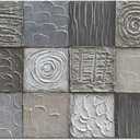 Alenoss 100% Handmade Abstract Metal Paintings Canvas Wall Art Unique Thick Texture Rough Surface Modern Oil Painting 48x24 Inches Imitation Old Handicrafts Grey Artwork