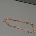 LEIFIDE Dog Chain Collar Diamond Link Puppy Collar 12 mm Wide Dog Necklace Metal Cat Chain Pet Crystal Necklace Jewelry Accessories for Small Medium Large Pet(24 Inch,Rose Gold, Pink)