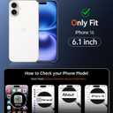 FNTCASE for iPhone 16 Case Clear: Magnetic Phone Cases with Screen Protector Drop Proof Compatible with Magsafe Slim Anti Yellowing Rugged Shockproof Protective Transparent Cell Cover (A-Clear)