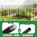 Thealyn Garden Fence 32" H x 20ft (10 Panels), No Digging Heavy Duty Metal Fence Panels, Rustproof Dog Fence Animal Barrier, Interlocking Decorative Fencing for Flower Bed, Yard, Landscape Edging