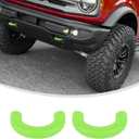 Linskip for Standard Bumper Tow Hook Covers Fit for 2021-2025 Ford Bronco Base, for 2004-2025+ Ford F150, Front Tow Hook Rubber Sleeve Protectors for Bronco Accessories(Baby Green)