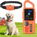 4-in-1 Wireless Dog Fence System, Electric Fences for Medium Large Dogs, 4 Modes Training Collar with Remote, IPX7 Waterproof, Portable Indoor & Outdoor Safe Pet Containment, Real-Time Display
