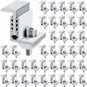 Zhengmy 40 Pack Solar Panel End Clamp Mounting Z Bracket Mid Clamps Aluminum Rail End Clamps Clips Adjustable Panels Grounding Gutter Kit for Pv Mounting System Install Hardware Fasteners Accessory