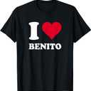 Red Heart I Love Benito T-Shirt