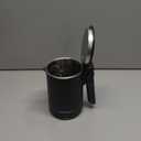 Elite Gourmet Dual Voltage 120-230V, Travel Double Wall Insulated Cool-Touch, 0.6L Electric Kettle Stainless Steel Interior, Hinged-Locking Lid, Auto Shut-Off, Boil Dry Protection, Black