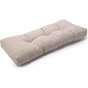 Sunrox The Gripper Non-Slip Tufted Bench Cushion for Indoor Furniture, Assembled in USA, Entryway Storage, Bay Window, Corner Nook or Piano Seat, 35 Inches, Solid Ivory