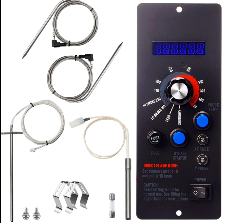 PID Digital Controller Thermostat Kit for Camp Chef Wood Pellet Grills With Hot Rod Igniter, Meat Probe and RTD Temp Sensor