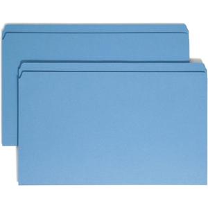 Smead File Folder, Reinforced Straight-Cut Tab, Legal Size, Blue, 100 per Box (17010)
