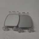 iDesign Plastic Power Lock Suction Shower Shaving Mirror with Razor Holder, Fog-Free Mirror for Bathroom or Tub, 6.25" x 8.5" x 2.5", Clear 2Pcs