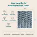 FEBU Swedish Dishcloths for Kitchen | 5 Pack Fresh Flowers Reusable Paper Towels Washable | Swedish Dish Towels | Non-Scratch Cellulose Sponge Cloths | No Odor, Biodegradable Cleaning Cloths