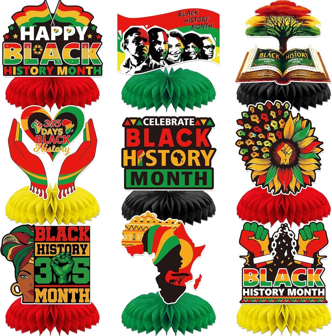 2 x Black History Centerpieces Black History Month Decorations Black History Decorations Black History Month Table Decorations Black History Month Centerpieces for Black History Month Party Supplies