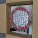 AUXTINGS 9 inch 96W Red Round Led Light Bar Spot Beam Offroad 4x4 Work Light 12V 24V Driving Fog Lamps for Jeep Truck Off-Road Vehicles 4x4 Atvs Utvs