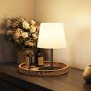 EZVALO Outdoor Cordless Table Lamp, IP65 Waterproof 4500mAh Rechargeble Shower Lamp, Dimmable Touch Lamp, LED Night Light Lamp for Bathroom Patio Camping Restaurant Home 1 Pack (Black)