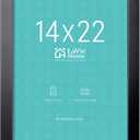 LaVie Home 14x22 Picture Frame Black Poster Frame, Stable and Sturdy Frame and Polished Plexiglass, Horizontal and Vertical Format of The Walls 1 Pack