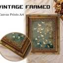 Vintage Gold Framed Wall Art, Golded Inspired Abstract Birds Canvas Prints, Flock of Flying Birds Picture Wall Decor, Rustic Farmhouse Minimalist Animals Poster Artwork for Living Room Bedroom, 24"L x 16"W