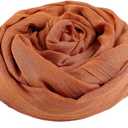 Solid Color Hijabs Scarf For Women Maxi Muslim Plain Frayed Shawls Wraps Oversized Headscarf (19)