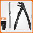 DRMODE Toenail Clippers for Thick Toenails for Seniors, Upgraded Long Handled Angled Head Toe Nail Clippers for Men Thick Nails with Wide Opening, Large Finger Nail Clippers Adult with Catcher