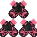 EXPAWLORER Anti Slip Dog Socks to Prevent Licking Paws,Winter Dog Boots & Paw Protectors,Dog Booties for Hardwood Floors with Grippers,Dog Shoes for Hot/Cold Pavement Small Medium Large Senior Dog (Butterfly)