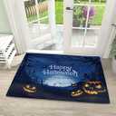 Door Mat, Happy Halloween Welcome Mat, Funny Pumpkins Doormats Indoor Entrance, Indoor Outdoor Mat, Low-Profile Floor Rugs for Entry, Patio, 17''x30'' 
