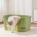 Extra Large Litter Box with High Sides 25.27" Lx17.83 Wx13.11 H,Anti-Splashing,Tool-Free Assembly,Multi Kitty Cat Litter Box,Jumbo (Grey)