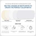 Sundaze Matte White Touch-Up Paint Pen Kit - Wall, Kitchen Cabinet, Furniture, Wood Door Touch Up - 3 Color Shades, Instantly Repair & Restore Scratches, Chips, Stains - Mix to Perfect Color Match