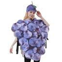 Onesie Women, Grapes Costume, Funny Realistic Fruit Onesie Women Polyester One Size Grapes Bunch for Funny Food Party For Adult One Size
