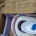 Potty Training Seat, Upgrade Toddler Toilet Seat for Kids Boys Girls, 3 in 1 Potty Training Toilet with Step Stool Ladder-Non Slip Foldable (Purple+Pink)