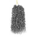 8 Inch Pre Twisted Ombre Yanky Passion Twists Crochet Hair(8 inch 8Pack grey) (Gray)