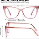 SODQW Pink Cateye Blue Light Glasses for Women, Trendy Cat Eye Anti Blue-light Glasses for Computer/TV/Phone/Gaming