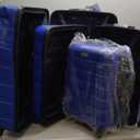 Coolife 3-Piece Lightweight Hardside Spinner Luggage Set with TSA Lock (20in24in28in, blue)