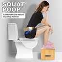 Toilet Stool,7 Inches H Foldable Bamboo Squat Poop Stool for Children Adults Seniors,Easy to Use,Sturdy Potty Stool for Bathroom Toilet.