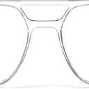 VISOONE TR90 Blue Light Blocking Glasses Women Men Octagon Aviator Anti Eyestrain Lightweight Metal Temple Marion