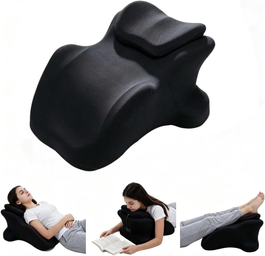 RSN Ergonomic Memory Foam Wedge Pillow 27° Bed Contoured Support Pillows, Onesize