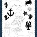 Echo Park Paper Seashore: Sea Creatures Stamp Set, Various
