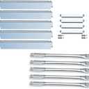 Direct store Parts Kit DG179 Replacement for Charbroil Commercial 463268806 Gas Grill Burner,Carryover Tubes,Heat Plates (SS Burner + SS carry-over tubes +SS Heat Plate)