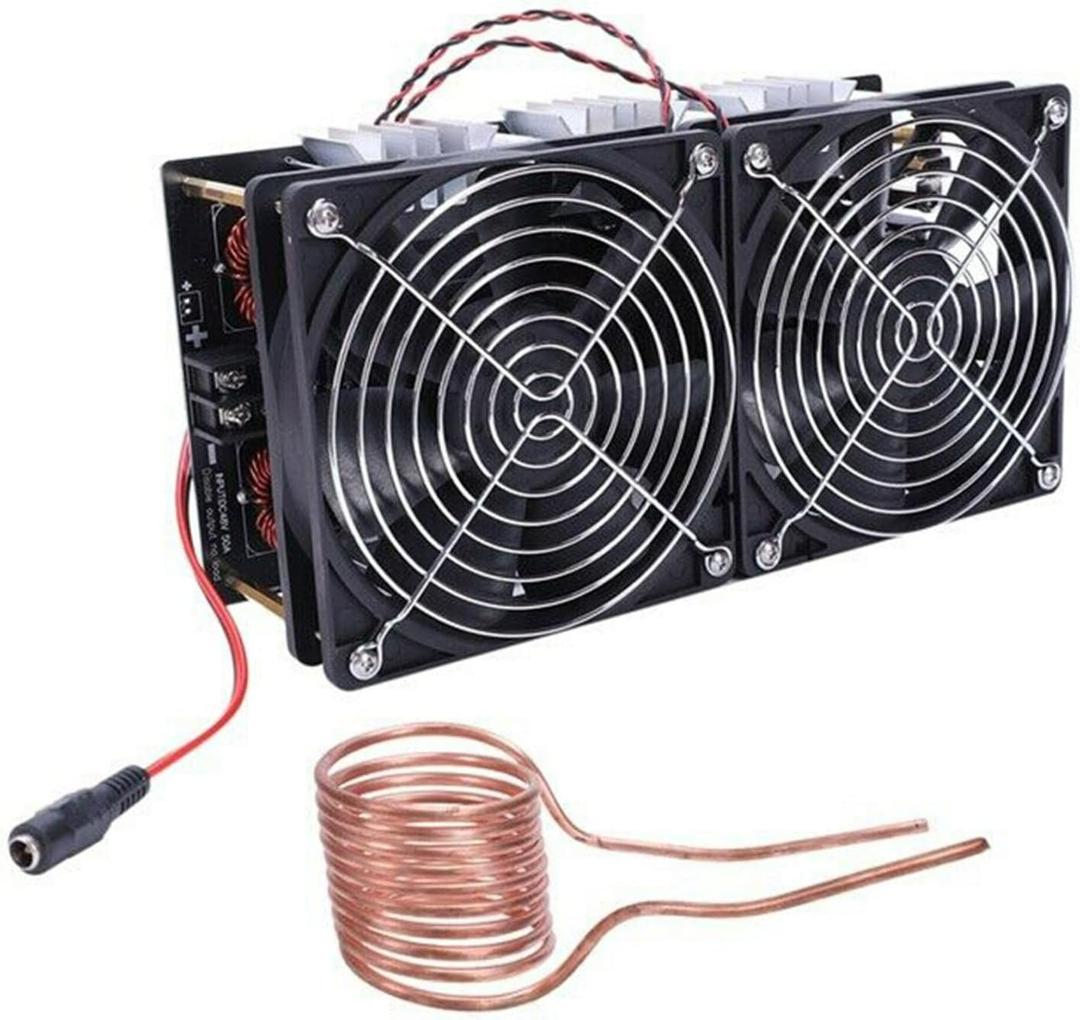 Induction Heater,12-48V 2500W ZVS High Frequency Induction Heater Module wirh Coil,Heating PCB Board Module Flyback Driver Heaters,Heat-Induction Tool for Quenching,Annealing