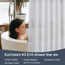 EurCross Shower Curtain Liner Extra Long 82 inch Length with 5 Bottom Magnets,Frosted PEVA Plastic Shower Curtain Liner, Waterproof Opaque Shower Liner No Smells with Metal Grommets,72 x 82 inch