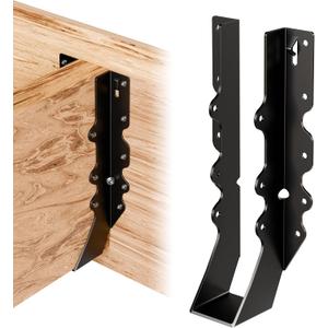 20 Pcs Black Joist Hangers 2X10, Rafter Brackets , Hurricane Straps for 2x10 Face Mount Joist Hangers 2X10 for Shed/Barn/Coop/Porch/Truss, Structurally Sound and Aesthetically Pleasing