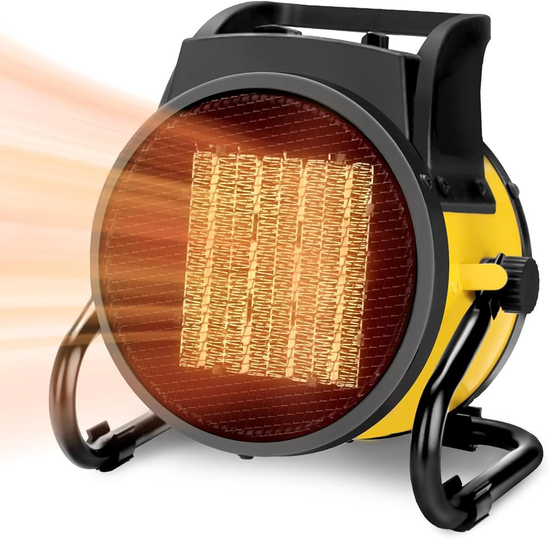 Outdoor Heaters for Patio, 1500W Garage Heater with Overheat Protection, 3S Fast Heating Electric Portable Electric Patio Heater, Greenhouse Heaters, Garage, Indoor Outdoor Use 