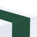 MUNILAIL 6 PCS Green Scalloped Table Runner 14 x 108 Plastic Table Runners for Birthday Party Wedding Baby Shower Christmas Table Centerpiece Decorations Disposable Scalloped Runner