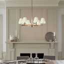 Chandelier Lamp Shades Set of 6 Clip-On,Beige Pleated Small Empire Lamp Shades for E12 Candelabra BulbsLight Covers for Chandeliers, Wall Sconces, Table Lamps