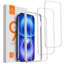 Mkeke 3 Pack Screen Protector for iPhone 16/ iPhone 15 6.1", [9H+ Tempered Glass] [Easy Installation Frame][Military-Grade Drop Protection] HD Clear, Anti-Scratch, Bubble Free Pack of 2