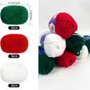 Rainmae 8 Pack Yarn for Christmas Knitting Crochet Velvet Yarns Knitting Yarn for Xmas DIY Craft Handmade Scarf Hat Christmas Stocking Decoration (White, Green, Red)