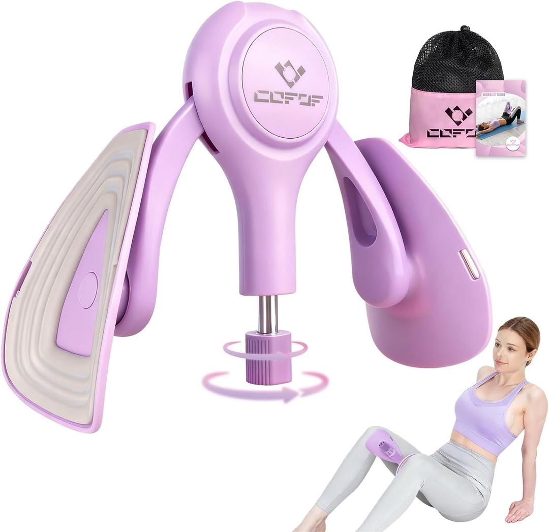 Thigh Trainer for Women, 15-70LB Adjustable Resistance Inner Thigh Exerciser for Pelvic Floor Muscle Repair, Thigh Trainer Kegel Exercise for Shaping, Yoga & Weight Loss at Home Gym