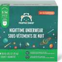 Amazon Brand - Mama Bear Boy's Nighttime Underwear for Bedwetting, Overnight Protection, Hypoallergenic, Size S/M (38-65 lbs), 44 Count, White