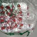 Kacctyen 24 Pcs Gift Bags for Party Favor Clear Goodie Bags with Handle 7.87 x 7.87 x 3.15 Return Gift Wrap Totes for Guests Treat Candy Wrapping(Strawberry)